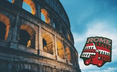 Rome Weatherproof Vinyl Travel Sticker – Gift or Souvenir