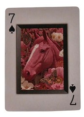 Creative Horse Portrait Royal White with Crown Black Blue Junk Journal Scrapbook