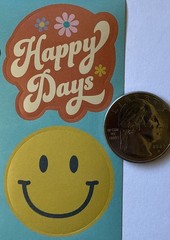 HIPPY DAY Stickers(21pc) Skate•80’s•Free Spirit•Flower•Groovy•Smiles•Card Making