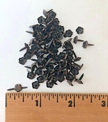 HyGlo Deco Fasteners/ Brads-4mm Antique Bronze Flowers-100 total – NEW