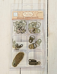Scrapbook Hardware Bundle of Deja Views Metal Assortment & 2 Packs Label Holders