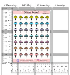 Umbrella Icon Planner Sticker, Weather Sticker for Planner, Calendar and Journal