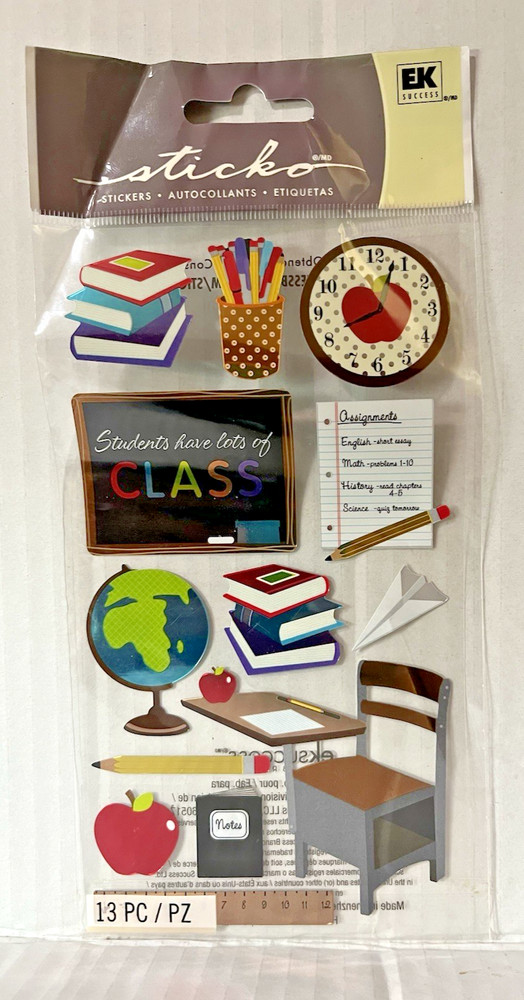 EK Success Sticko Stickers–CLASSROOM NEEDS–13 stickers–New