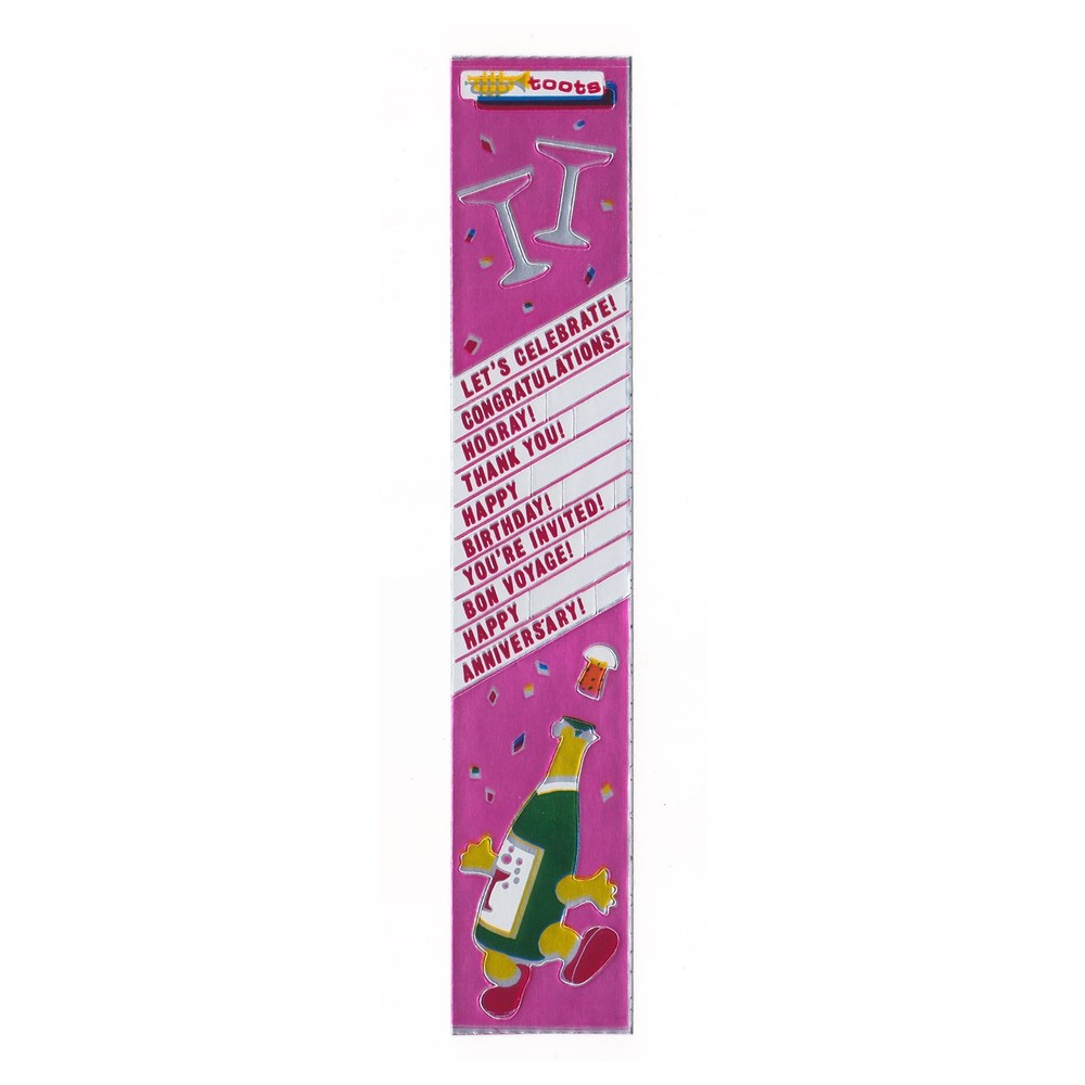 Toots Sticker Strip Dancing Champagne Foil Cardesign Vintage 1982 Stickers