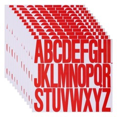 3 inch 12 Sheets Alphabet Stickers, Red Self Adhesive Vinyl 3 Inch,