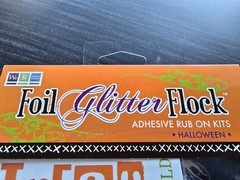 Halloween embellishment bundle foil flock adhesive rub on transfers die cuts
