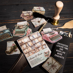 Vintage PET Sticker Set, 120PCS Retro Ephemera for Scrapbooking, Journaling, Cr