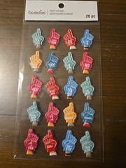 Recollections #1 FAN FINGERS Scrapbooking Stickers SCHOOL SPIRIT