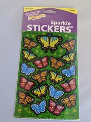 Vintage Trend Enterprises Sparkle Stickers Butterfly Brights New Sealed