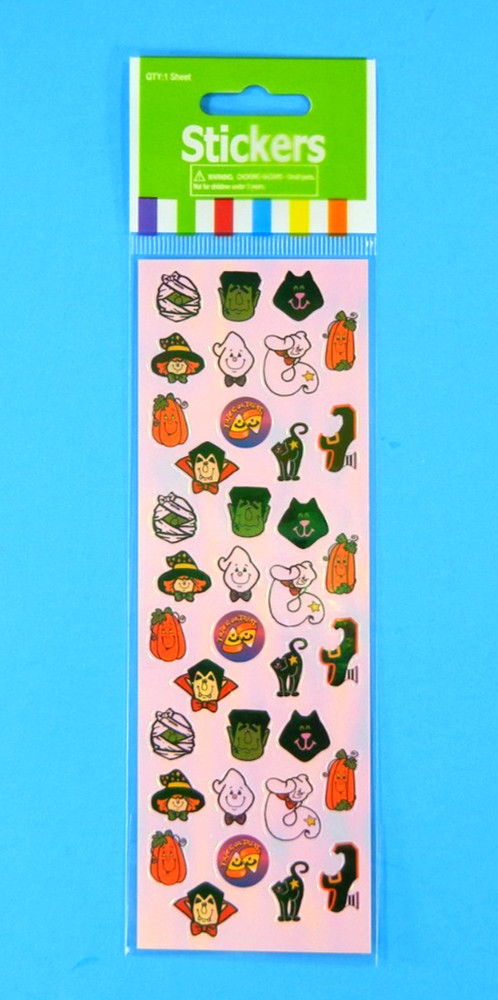 Halloween Irridescent Pearl Mini Stickers 1 Sheet Sticker Pack