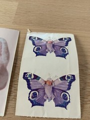 Vintage Anne Geddes Stickers Butterfly White Bunny Babies 1999 Michel & Company