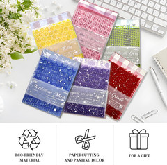 90 Sheets Sticker Scrapbook Paper Supplies for DIY Mix Mesh Fabric Scrapbooking