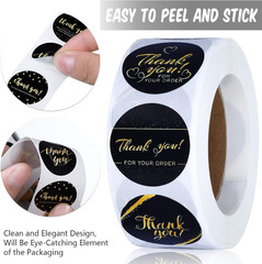 1120 Pcs Thank You Cards and Stickers Set, Include 120 Business Card 1000 Roll L