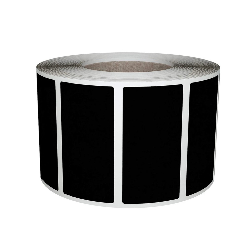 Black Rectangular Write-On Stickers for Organizing, 500-Pack, 1.57″x0.75″