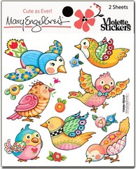 Mary Engelbreit Stickers 2 Sheets Whimsical Mary’s Birds Colorful