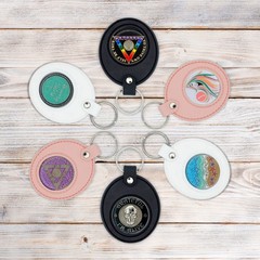 AA Coin Holder Keychain | Displays Both Sides of Sobriety Chips, Medallions, Rec
