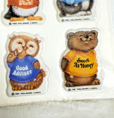 New Sealed 1981 Hallmark Puffy Padded Vinyl Shirt Tales Animal Stickers