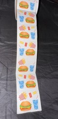 Vintage Burgers & Fries Ketchup Soda Mrs.Grossman’s Stickers Roll Scrapbooking
