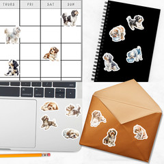 Havanese Dog Stickers for Journals, Scrapbooks, Planners, Glossy, Matte
