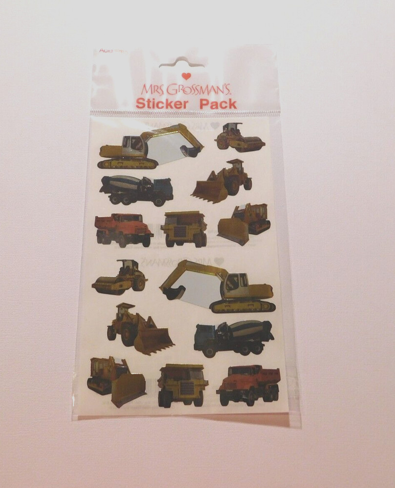 Mrs. Grossman’s Stickers 1 Sheet Brand New in Package ~Tractor & Trucks~ 2013