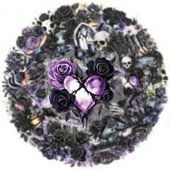 50 PCS Black Rose Stickers Pack, Cute Waterproof PET Transparent Blackflower