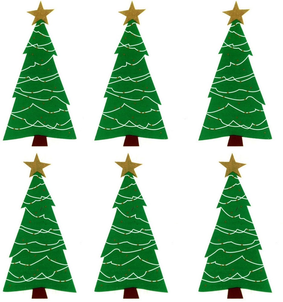Mrs. Grossman’s Christmas TREE Evergreen Pine XMAS Scrapbook Stickers 3 strips