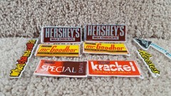 1981 Chocolate Hershey’s Nine Used Puffy Stickers Reese’s, Mr. Goodbar Special