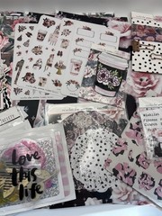 Scarlet Lime The Planner Society Chic Fashion Girl Dark Floral Mega Lot Mixed