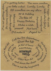Adult Birthday Over the Hill? 3 sheets Scrapbook Words & Quotes Stickers!