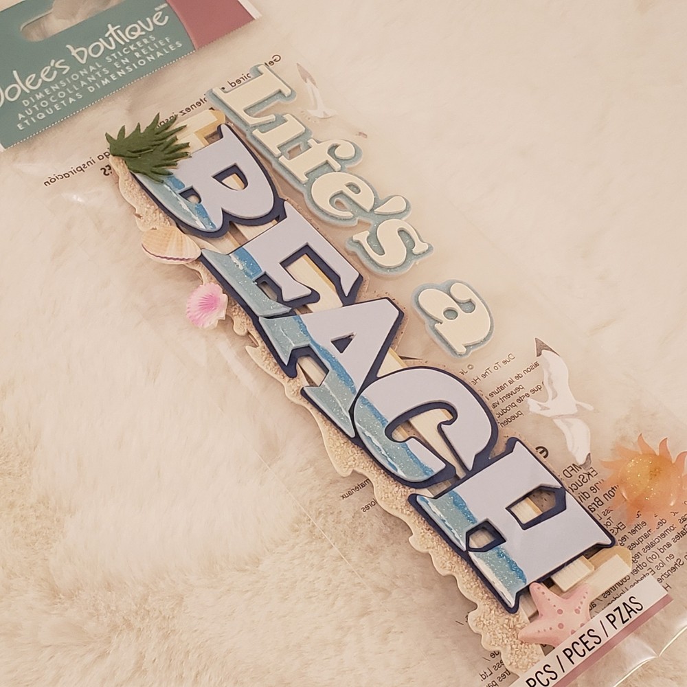 Jolee’s Boutique, Life’s A Beach Sticker, 3D Dimensional Scrapbooking