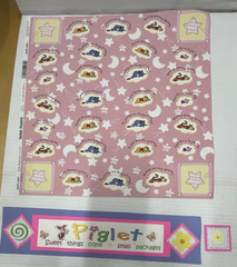 Lot of 5 Used Disney Piglet Scrapbook 12 X 12 Paper, Stickers, Premade die cut