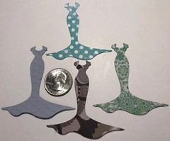 MINI FANCY DRESS Die-Cuts(6pc)Approx.2-1/2 x 3-3/4″Christmas•Formal •Prom•Party