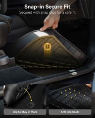 3W Floor Mats for Toyota Tundra 2014-2021 (Only for CrewMax Cab), TPE All Wea…