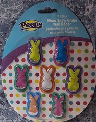 Super Rare 2018 Peeps Snow Globe Style Stickers, 3 Sheets, 21 Stickers, New
