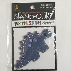 NEW Lot 3 Stand Outs Sticker Applique Iron On Dinosaurs Triceratops Brontosaurus