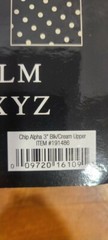 The Paper Studio Chipboard Letters Black & Cream Uppercase 4 Patterns 26 Letter