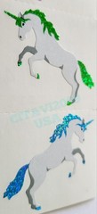 UNICORN STICKER SHEET STRIP PRISMATIC GLITTER MRS. GROSSMAN’S SPARKLE UNICORNS