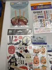 Lot Halloween Scrapbooking Stickers Pumpkins Haunted House Candy Corn #5 20pcs