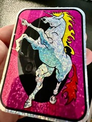 Unicorn Prism Vending Machine Sticker Vintage Reproduction 80s Decal