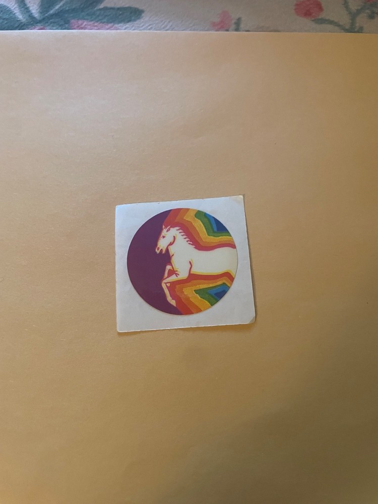 IVintage 1980s Running Horse Sticker