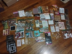 Lot Of 45 + Crafting Embellishments/ Stick Ons And Mini Picture Frames