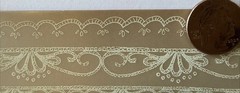 WHITE LACE BORDER Rub-On Transfers(4-1/2”x 7-3/4”)Title •Header•Card Making•