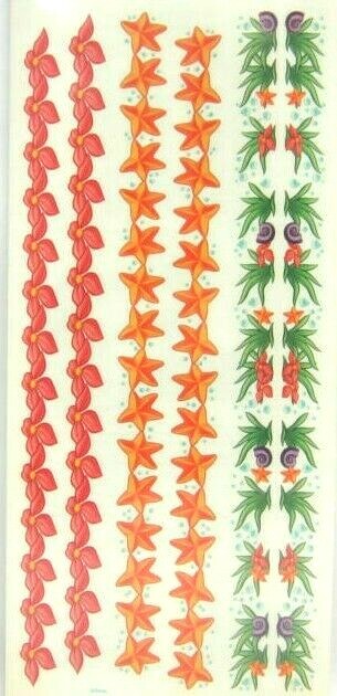 DISNEY Princess Ariel Little Mermaid Sea Starfish Borders Large Sticker Sheet