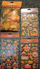 15 Pk Fall & Thanksgiving Themed Scrapbook Craft Sticker Bundle
