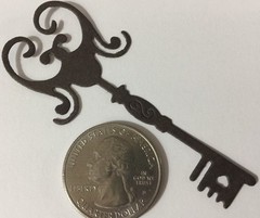 LOCK & KEY Die-Cuts(6pc) Victorian•Steampunk•Filagree•Card Making •Scrapbooking•