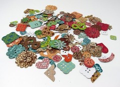 Bulk Lot #46 Scrapbook Embellishment Craft Chipboard Wood Metal Charms 700+ pcs