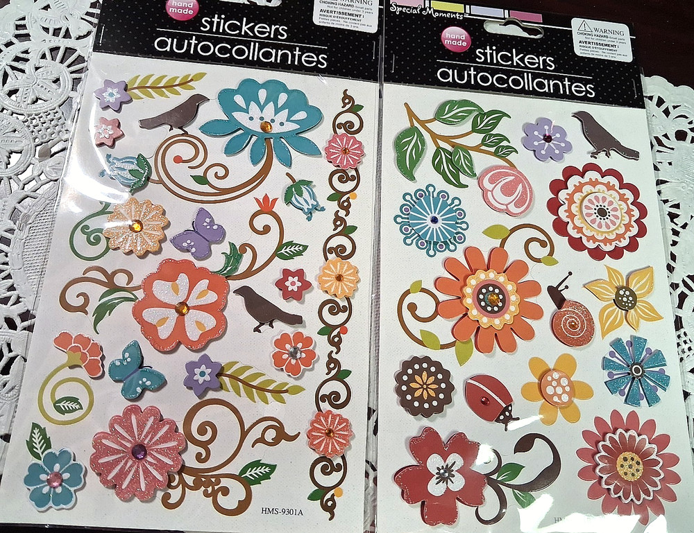 2 pkgs -Special Moments/flora theme Flora Dimensional Stickers