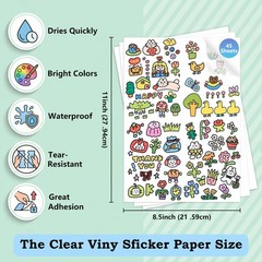 Premium Matte White Sticker Paper for Inkjet Printer – 45 Sheets Waterproof T…