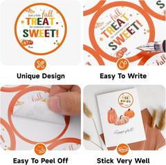 Fall Autumn Gift Stickers – Happy Fall Autumn Thanksgiving Name from Stickers 60