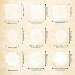 120 PCs Lace Scrapbook Stickers,Waterproof Cutout Transparent Sticker PET Tra…